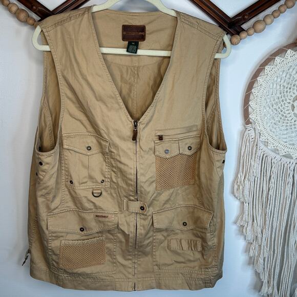 Vintage Ralph Lauren Tan Khaki Fishing Vest - Picture 1 of 4
